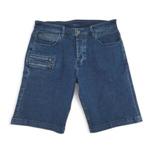 Rockstar Mens 32 Denim Shorts Blue‎ Stretch Utility Zipper NWT